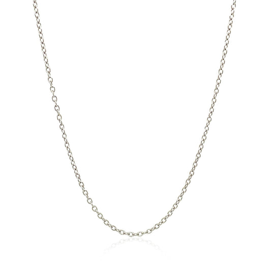 18k White Gold Round Cable Chain (1.50 mm)