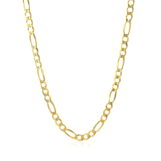 14k Yellow Gold Solid Figaro Chain (3.80 mm)