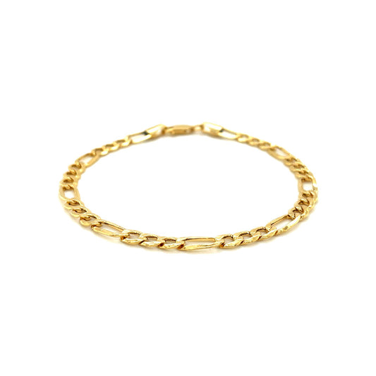 14k Yellow Gold Lite Figaro Bracelet (4.70 mm)