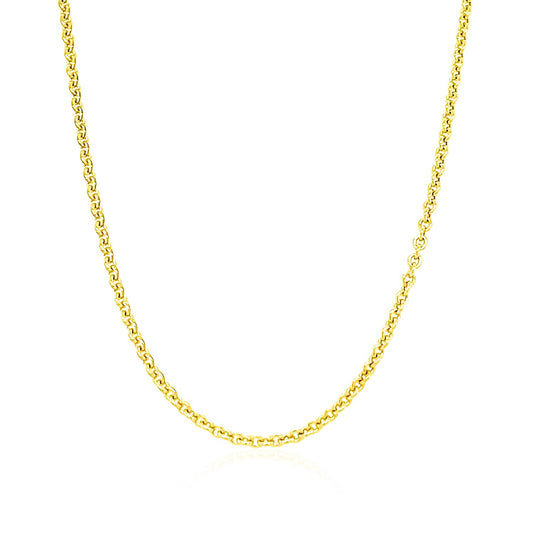 14k Yellow Gold Forsantina Lite Cable Link Chain (1.80 mm)