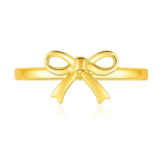 14k Yellow Gold Bow Ring