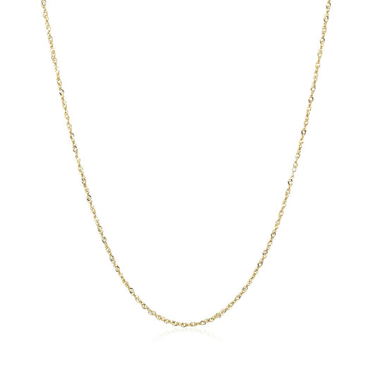 14k Yellow Gold Singapore Chain 0.8mm (0.81 mm)