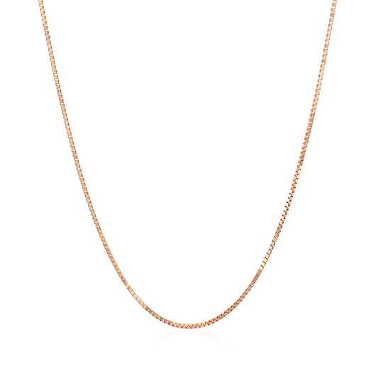 14k Rose Gold Classic Box Chain (0.73 mm)