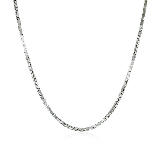 14k White Gold Classic Box Chain (1.10 mm)