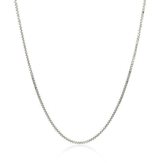 14k White Gold Octagonal Box Chain (1.00 mm)