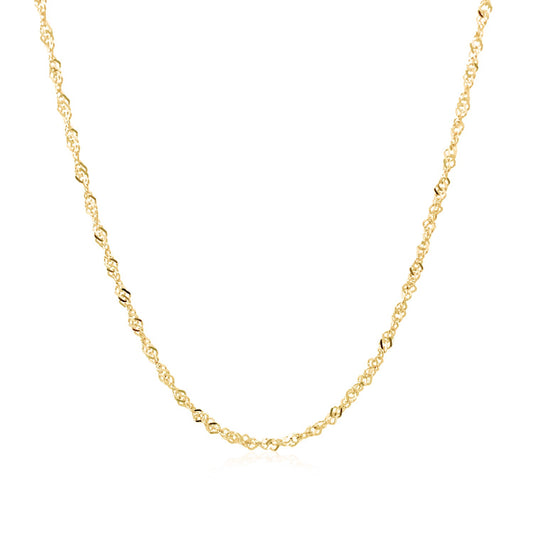 14k Yellow Gold Singapore Chain (1.30 mm)