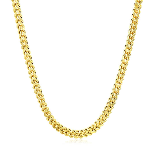 14k Yellow Gold Square Franco Chain (3.00 mm)