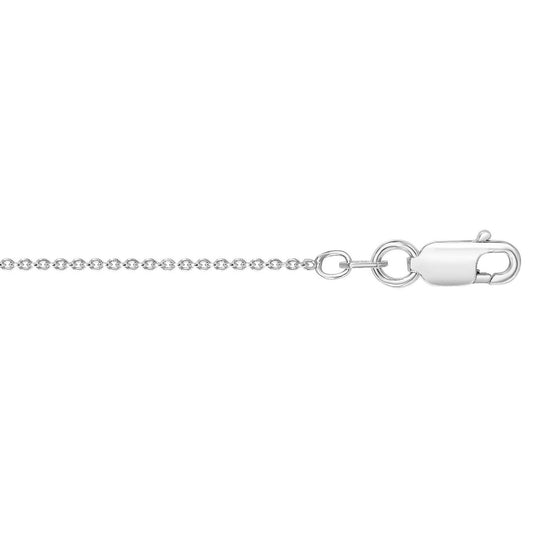 Sterling Silver Rhodium Plated Round Cable Chain (2.60 mm)