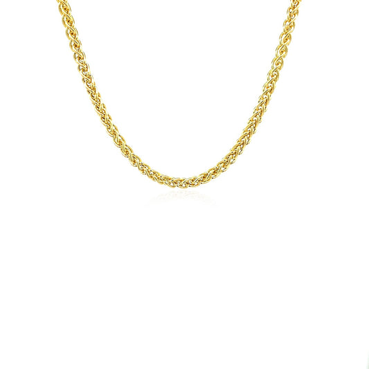 14k Yellow Gold Light Weight Wheat Chain (2.80 mm)