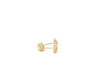 14k Yellow Gold Flower Childrens Earrings(5mm)