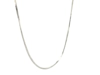 Rhodium Plated 1.2mm Sterling Silver Snake Style Chain