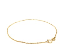 14k Yellow Gold Singapore Bracelet 1.0mm