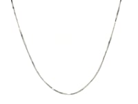 14k White Gold Adjustable Snake Chain 0.85mm