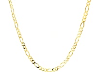 2.8mm 14k Yellow Gold Solid Figaro Chain