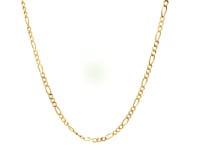 14k Yellow Gold Solid Figaro Chain 1.9mm