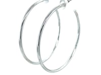 Sterling Silver Rounded Polished Hoop Earrings