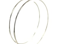 Sterling Silver Large Polished Round Hoop Earrings