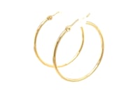 14k Yellow Gold Polished Hoop Earrings (30mm)