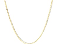 14k Two-Tone Double Strand Cable Pendant Chain 1.1mm