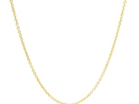 14k Yellow Gold Round Cable Link Chain 1.3mm