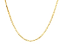 14k 1.8mm Yellow Gold Square Wheat Chain