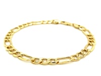 6.5mm 14k Yellow Gold Lite Figaro Bracelet