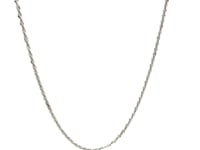 14k White Gold Adjustable Sparkle Chain 1.5mm