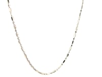 14k White Gold Diamond-Cut Alternating Bead Chain 1.5mm