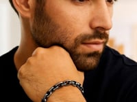 Sterling Silver Gunmetal Finish Oval Link Bracelet