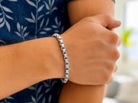 Sterling Silver Rhodium Plated Round Box Bracelet (5.2 mm)