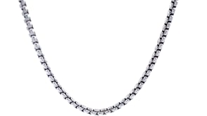 2.4mm 14k White Gold Round Box Chain