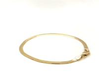 3.0mm 14k Yellow Gold Super Flex Herringbone Bracelet