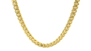 5.0mm 14k Yellow Gold Classic Miami Cuban Solid Chain