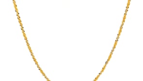 14k White and Yellow Gold Two Tone Sparkle Chain 1.5mm