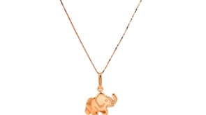 Elephant Pendant in 10k Rose Gold