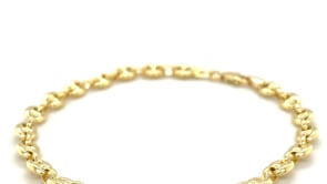 4.7mm 14k Yellow Gold Puffed Mariner Link Bracelet