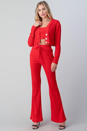 Evenuel Ribbed Knit Three Piece Set freeshipping - Higher Class Elegance
