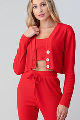 Evenuel Ribbed Knit Three Piece Set freeshipping - Higher Class Elegance