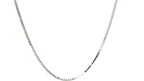 10k White Gold Adjustable Box Chain 0.85mm