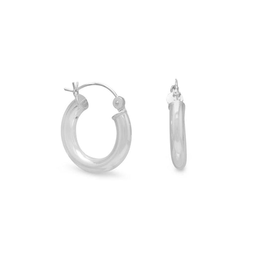 4mm x 20mm Hoop Earrings with Click freeshipping - Higher Class Elegance