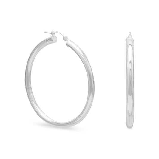 3mm x 40mm Hoop Earrings with Click freeshipping - Higher Class Elegance