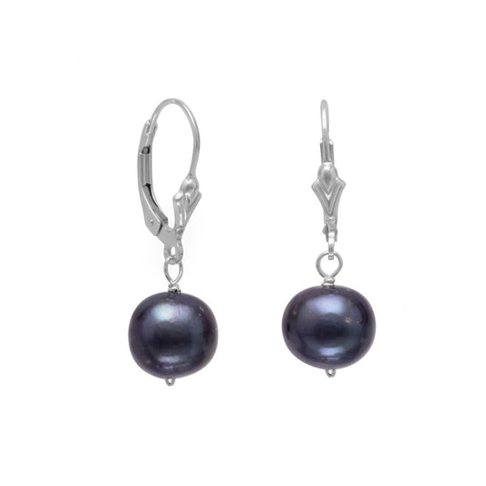 9mm Peacock Cultured Freshwater Pearl Earrings freeshipping - Higher Class Elegance