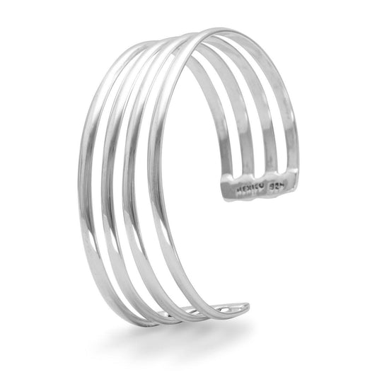 4 Row Polished Cuff freeshipping - Higher Class Elegance