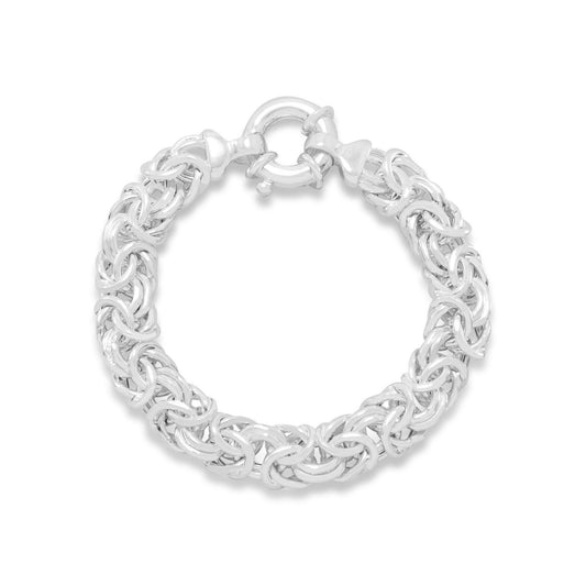 8" 160 Gauge Oval Byzantine Bracelet freeshipping - Higher Class Elegance