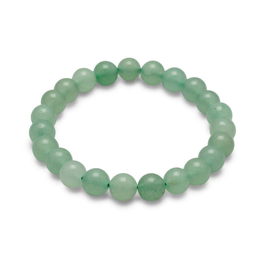Green Aventurine Bead Stretch Bracelet freeshipping - Higher Class Elegance