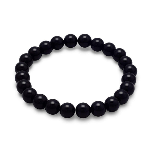 Black Onyx Bead Stretch Bracelet freeshipping - Higher Class Elegance