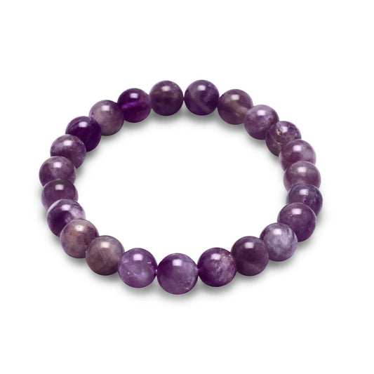 Amethyst Bead Stretch Bracelet freeshipping - Higher Class Elegance