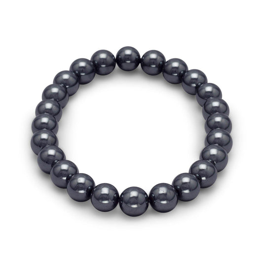 Hematite Bead Stretch Bracelet freeshipping - Higher Class Elegance
