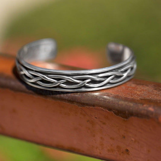 Oxidized Braided Men's Cuff Bracelet freeshipping - Higher Class Elegance
