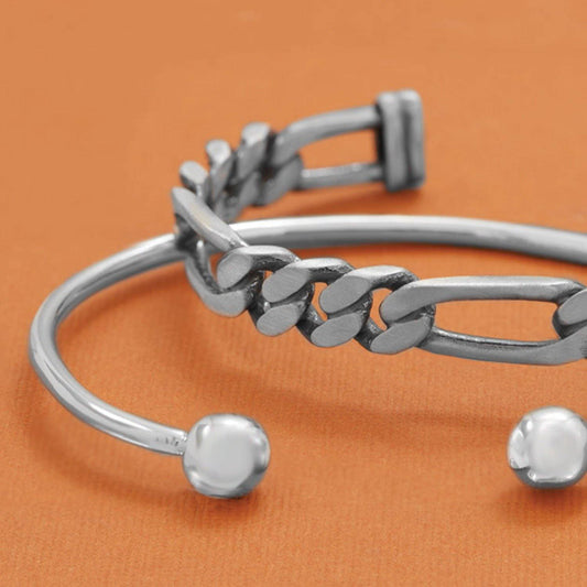 Men's Cuff Bracelet with Ball Ends freeshipping - Higher Class Elegance